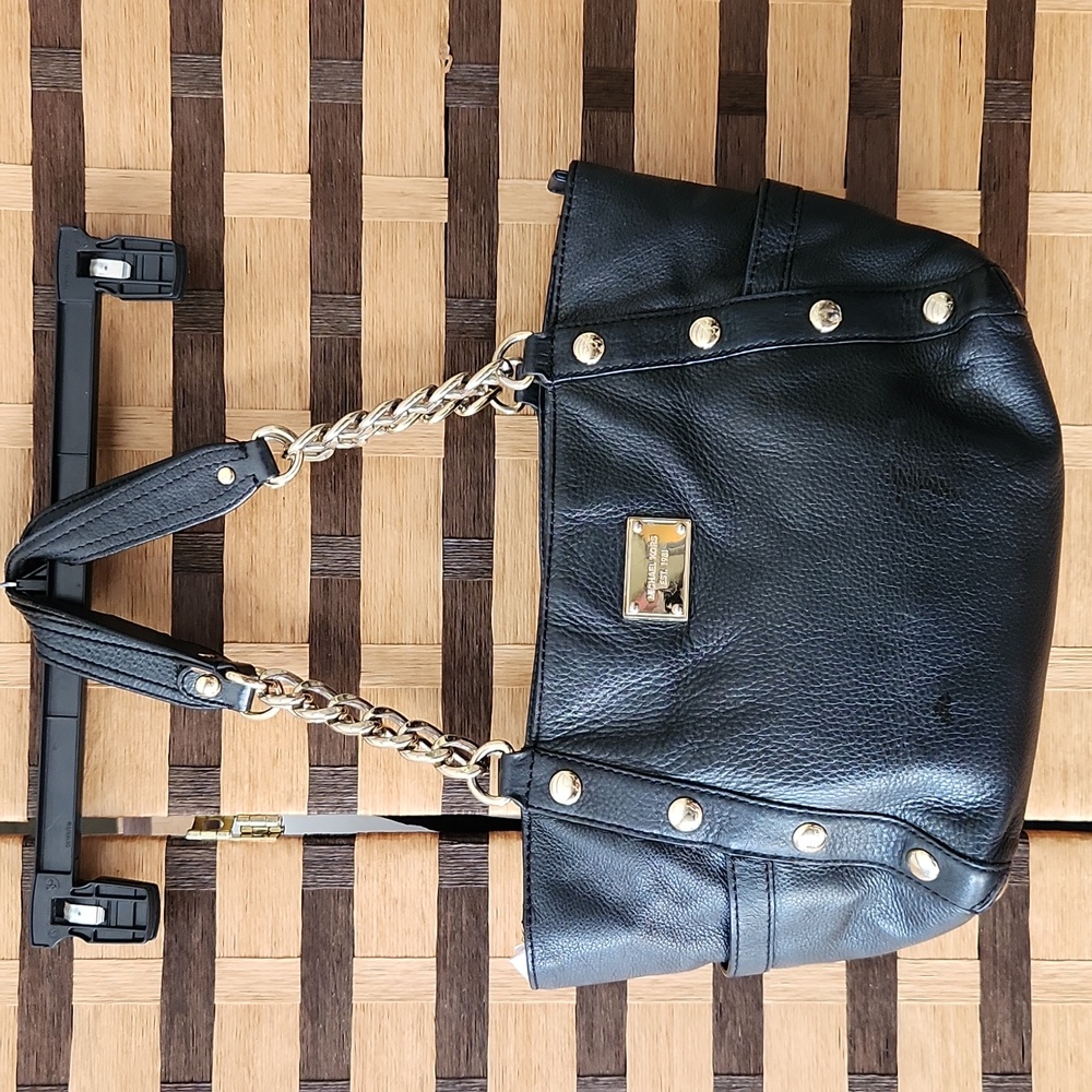 Michael Kors Black Leather Tote Bag - Picture 4 of 8